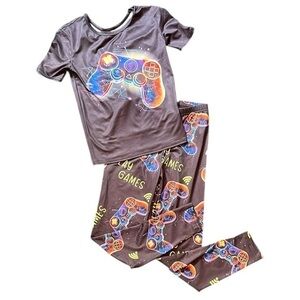 SHEIN Kids Pajamas with Game Controller Design, boys size 11 year